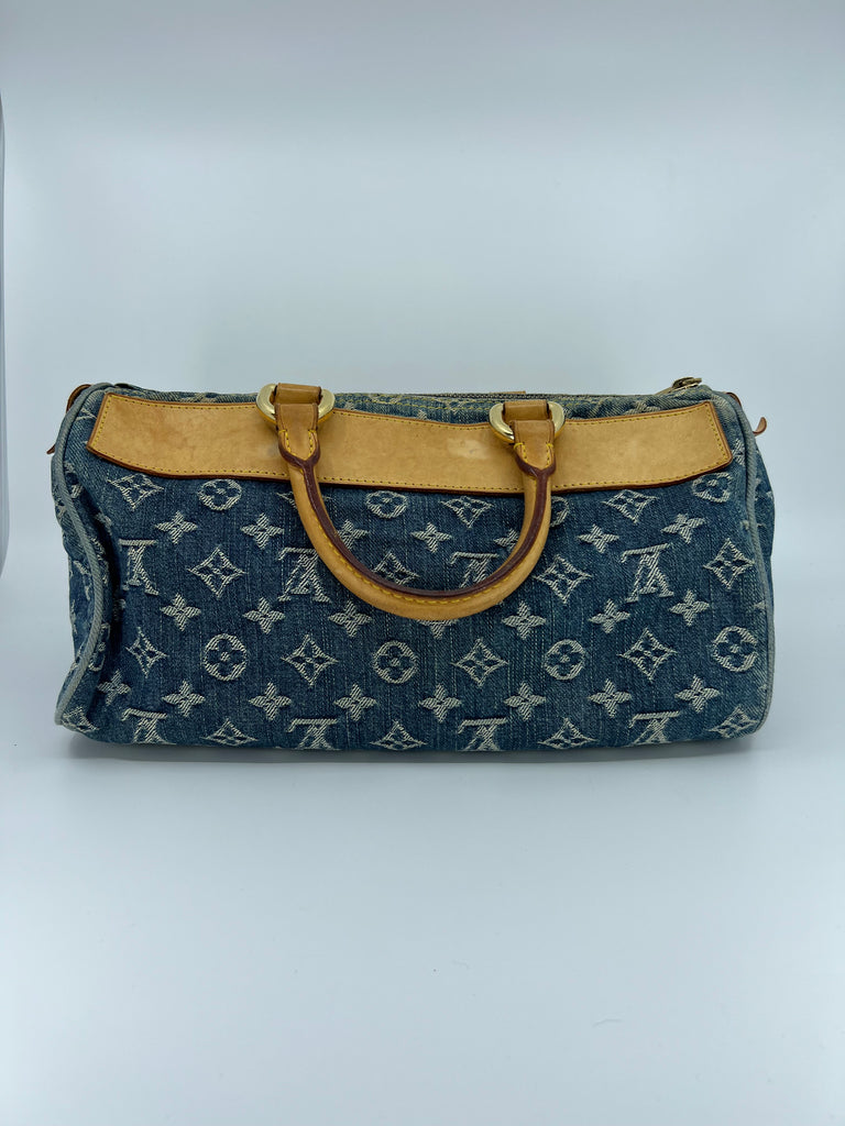 Louis Vuitton Denim Ab Neospeedy Bag in Blue