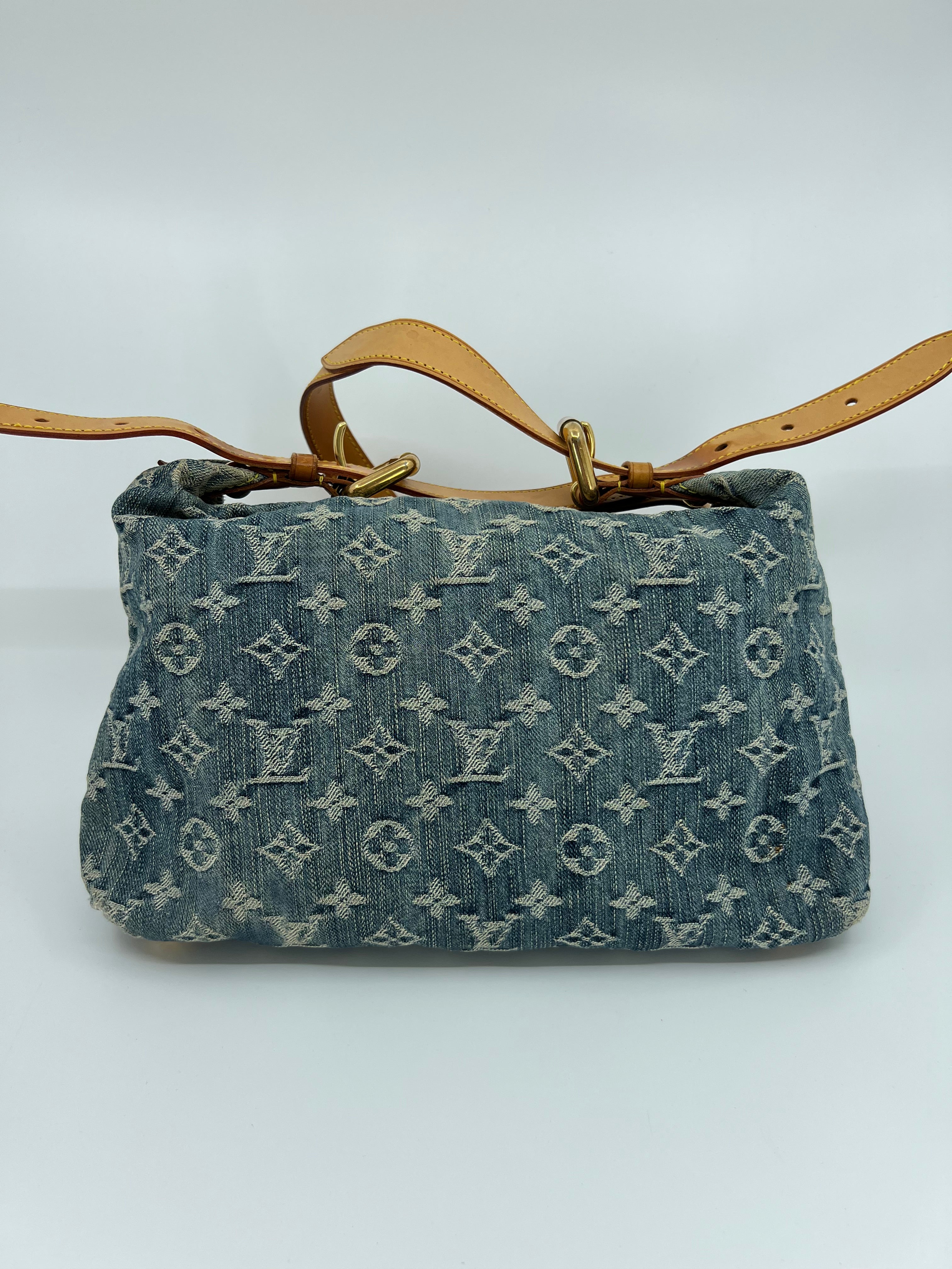 Louis Vuitton, Bags, Louis Vuitton Denim Monogram Baggy Pm