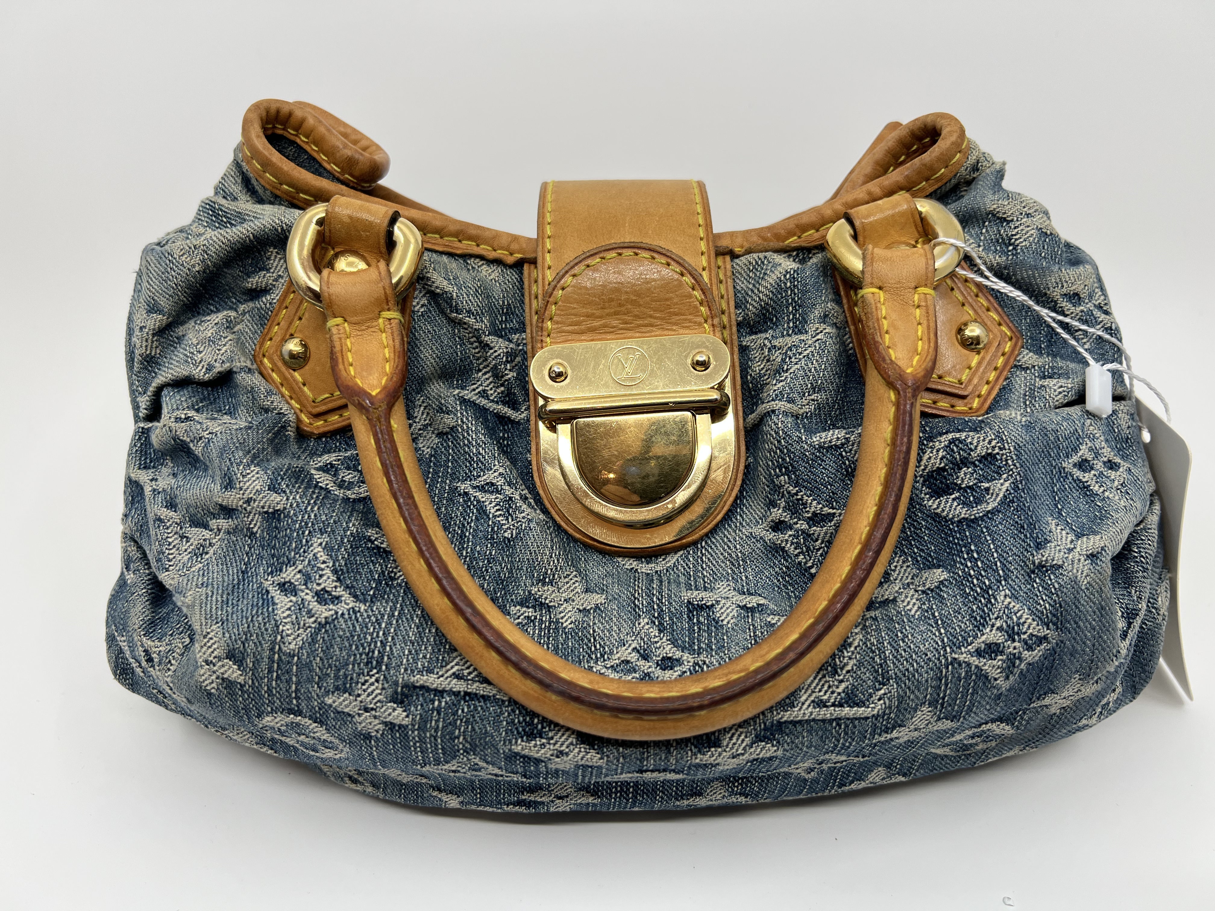 Louis Vuitton Blue Denim Ab Pleaty Bag