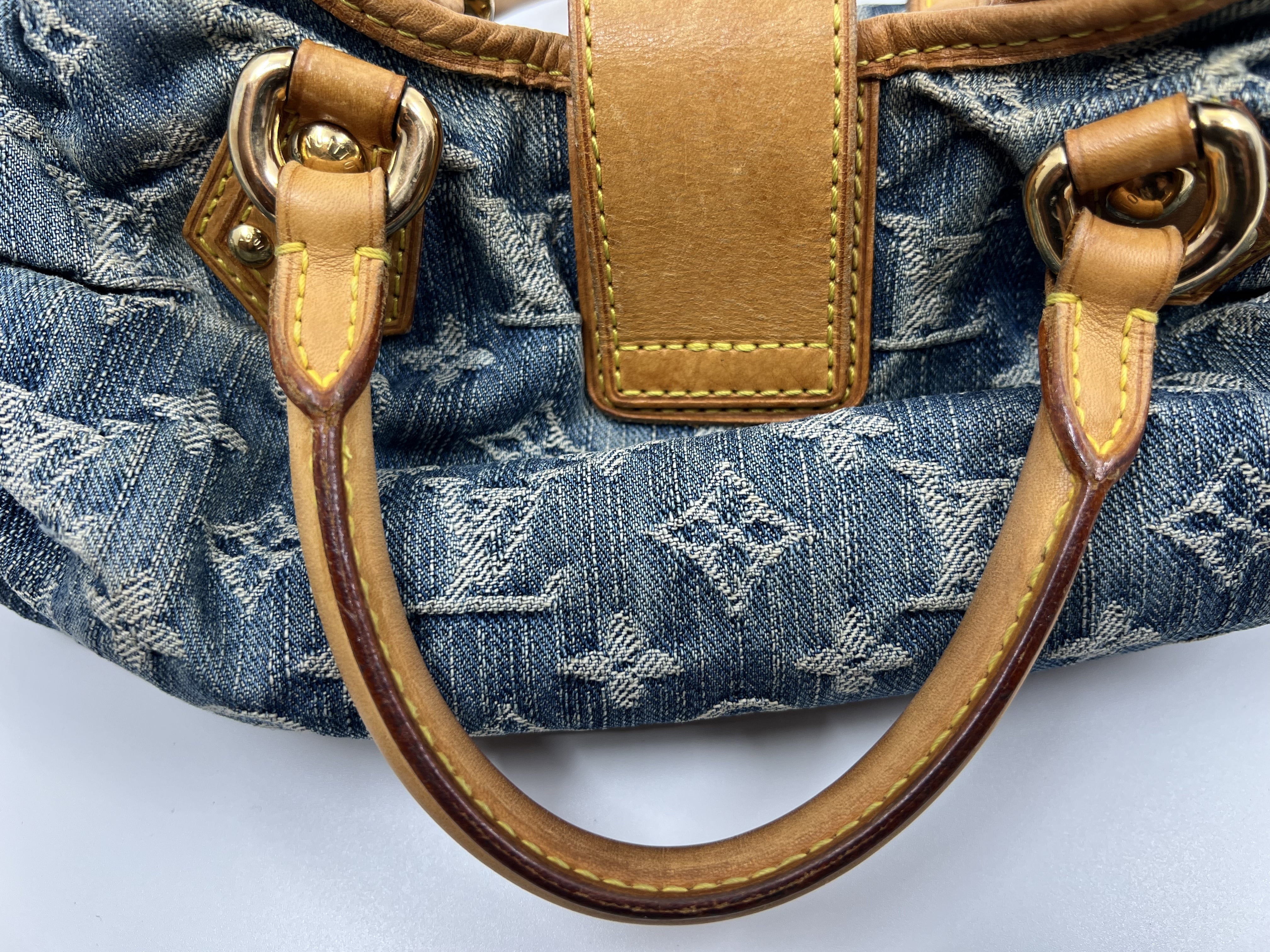 Louis Vuitton Blue Denim Ab Pleaty Bag